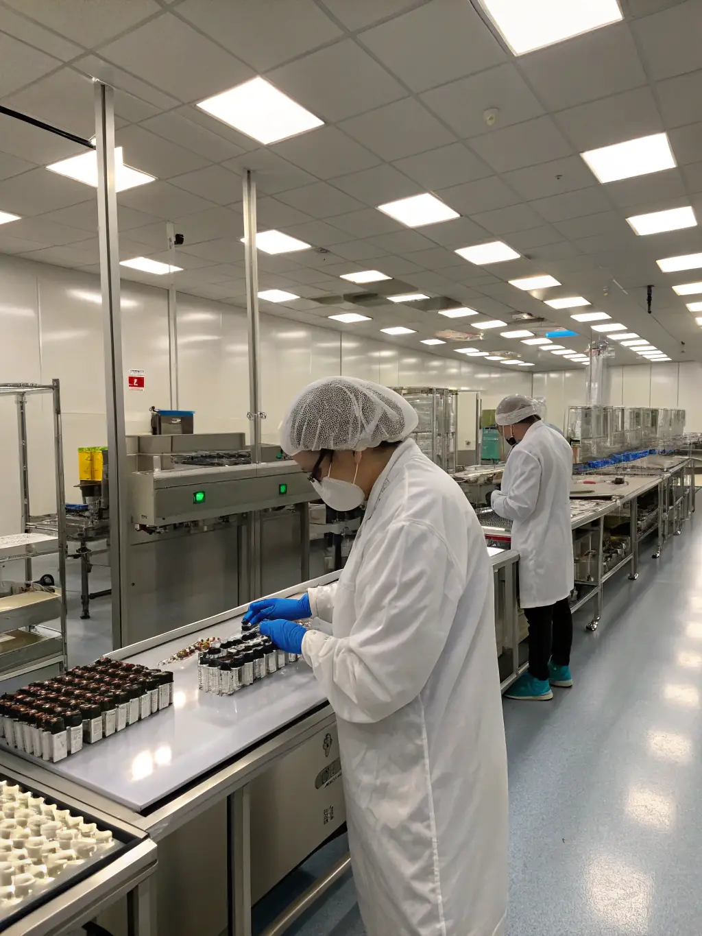 An image of a laboratory technician in a CNAS-certified lab, meticulously testing vape products for quality and compliance. The image should emphasize the rigorous testing procedures.
