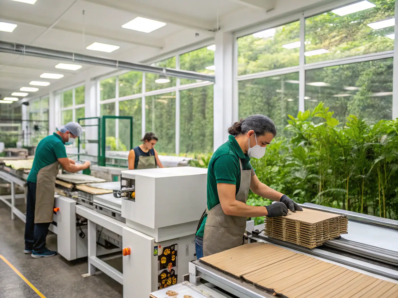 An image showcasing eco-friendly, biodegradable materials being used in the production of vape devices, emphasizing sustainability and environmental responsibility.