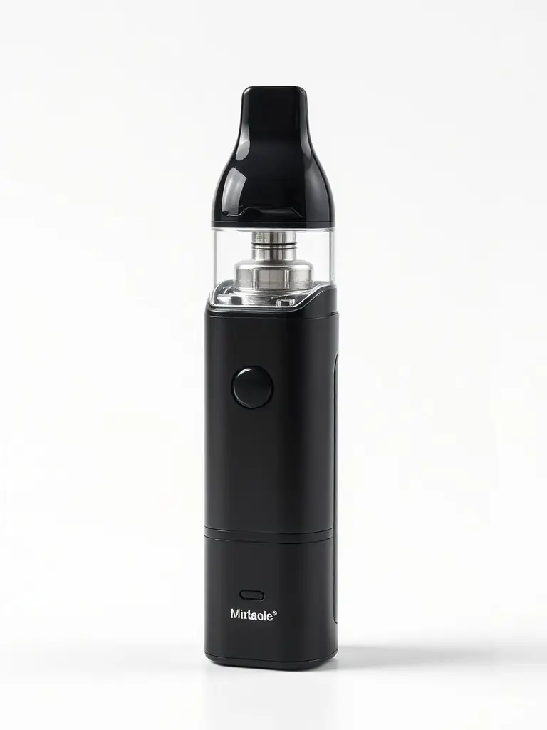 A smart-chip controlled pod system with a focus on its user interface and customizable settings. The image highlights the device's advanced technology and ease of use, appealing to brands seeking innovative vaping solutions.